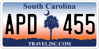 SC license plate APD455