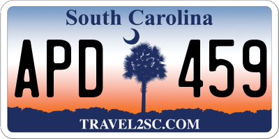 SC license plate APD459
