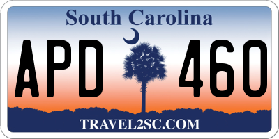 SC license plate APD460