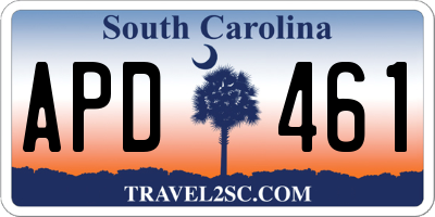 SC license plate APD461
