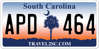SC license plate APD464