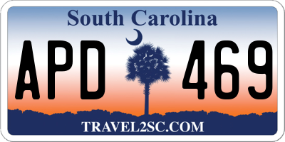 SC license plate APD469