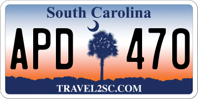 SC license plate APD470