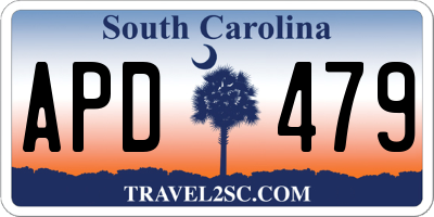 SC license plate APD479