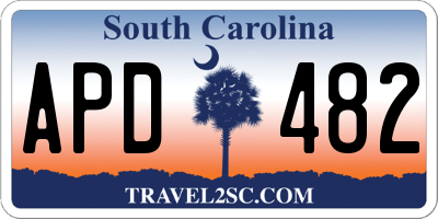SC license plate APD482