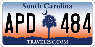 SC license plate APD484