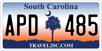 SC license plate APD485