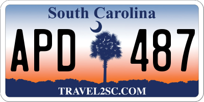 SC license plate APD487