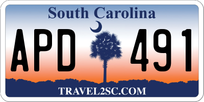 SC license plate APD491