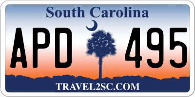 SC license plate APD495
