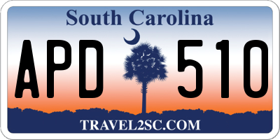 SC license plate APD510