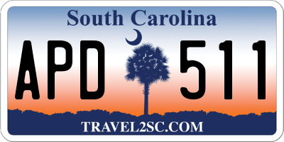 SC license plate APD511