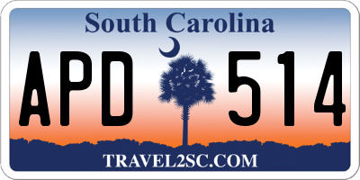 SC license plate APD514
