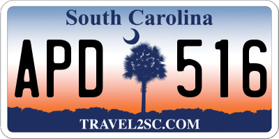 SC license plate APD516