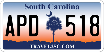 SC license plate APD518