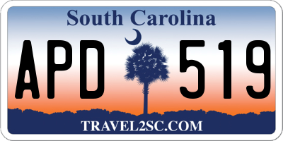 SC license plate APD519