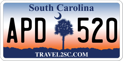 SC license plate APD520