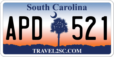 SC license plate APD521