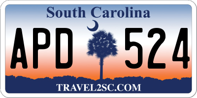 SC license plate APD524