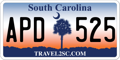 SC license plate APD525
