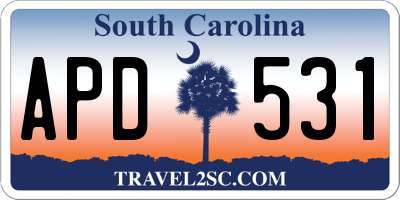 SC license plate APD531