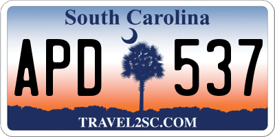 SC license plate APD537