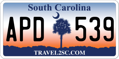 SC license plate APD539