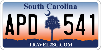 SC license plate APD541