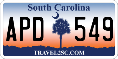 SC license plate APD549