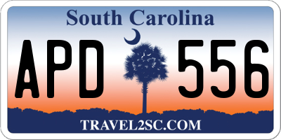 SC license plate APD556