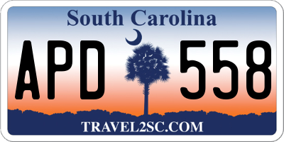 SC license plate APD558