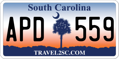 SC license plate APD559