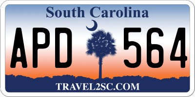 SC license plate APD564