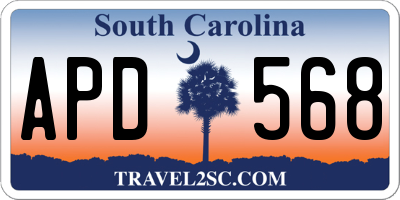SC license plate APD568