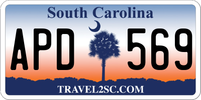 SC license plate APD569