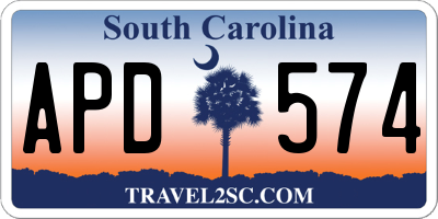 SC license plate APD574