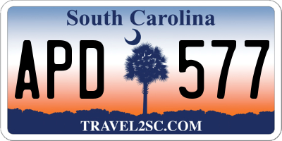 SC license plate APD577