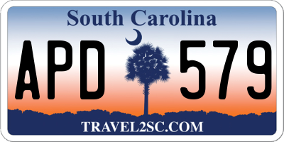 SC license plate APD579