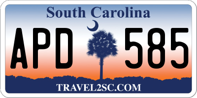 SC license plate APD585