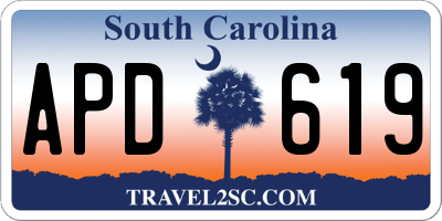 SC license plate APD619