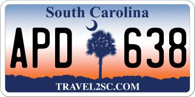 SC license plate APD638
