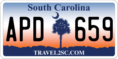 SC license plate APD659