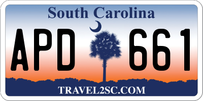 SC license plate APD661