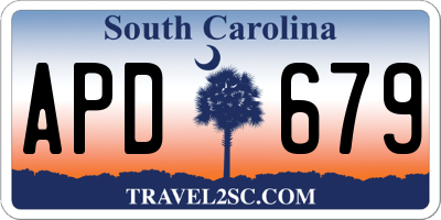 SC license plate APD679