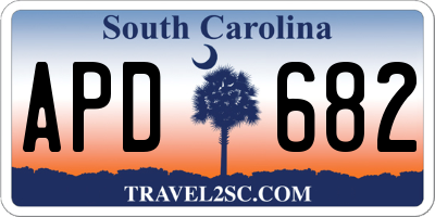 SC license plate APD682
