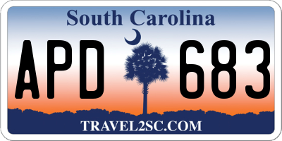 SC license plate APD683