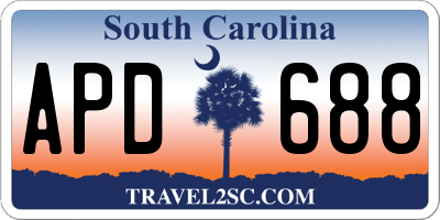 SC license plate APD688