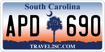 SC license plate APD690