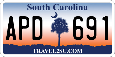 SC license plate APD691
