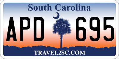 SC license plate APD695